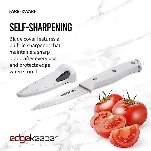 Farberware Edgekeeper 3.5-Inch Paring Knife with Self-Sharpening Cover
