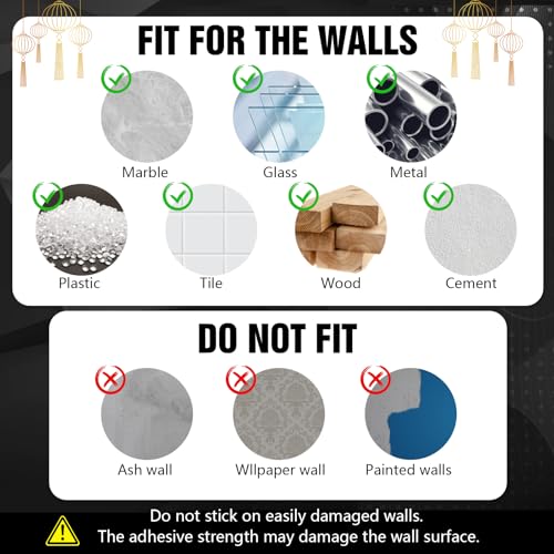 10-Pack Self-Adhesive Ceiling Hooks with 80ft Line for Easy Hanging