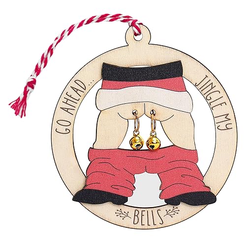 Funny Santa Claus Wooden Christmas Ornaments - 3.93" Hanging Decor