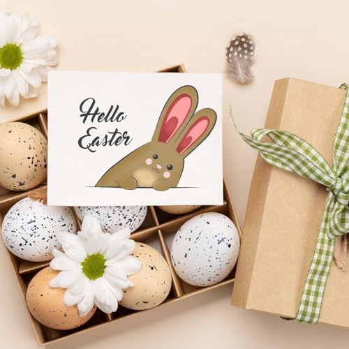 Easter Clear Stamps - Cute Bunny & 'Happy Easter' Designs