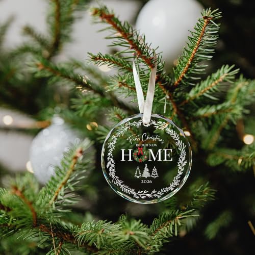 New Home Ornament 2026 - First Christmas Glass Decoration