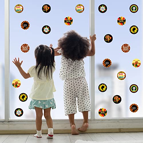 20 Sheets Black History Month Stickers - 180 Round Decals for Party Favors