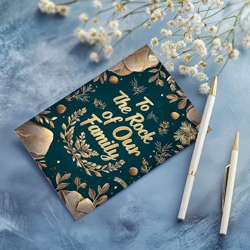 Elegant Grandpa Birthday Card with Gold Foil Message - Heartfelt Tribute