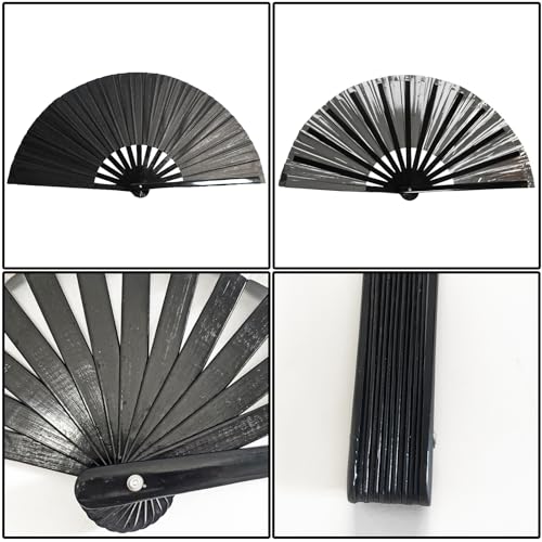 Large Folding Hand Fan for Rave & Festivals - 24" Open