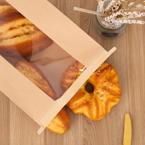 Moretoes 20pcs Bread Bags with Airtight Seal, 13.7x8.3x3.5In