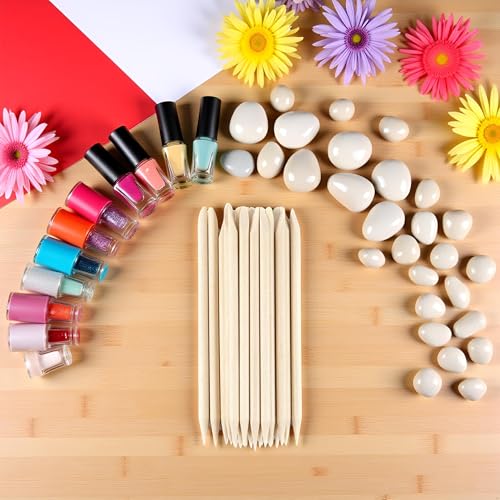 Wooden Cuticle Pusher 20-Piece Set Double-Sided Nail Sticks for Manicure