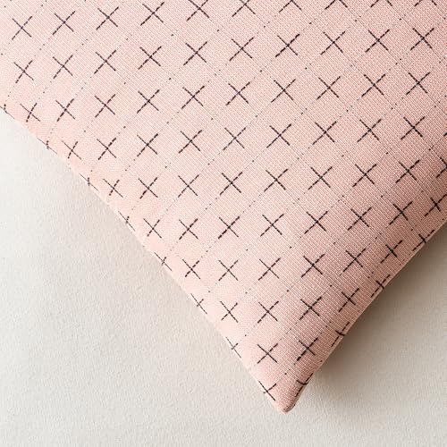 MIULEE Pack of 2 Pink 18x18 Decorative Burlap Pillow Covers