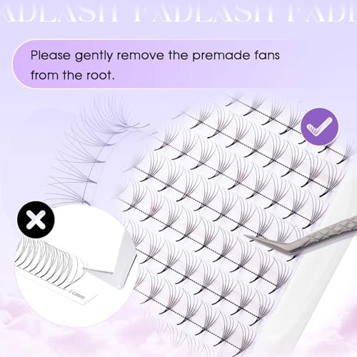 FADLASH 5D Premade Volume Lash Extensions C Curl 0.07mm 9mm