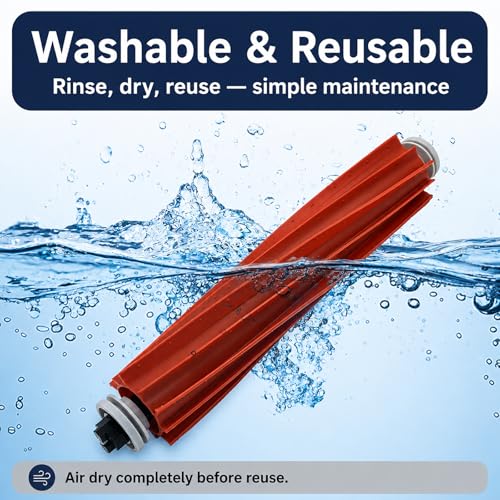 2-Pack Rubber Roller Brush Replacement for Roborock Q Revo & S7 Series