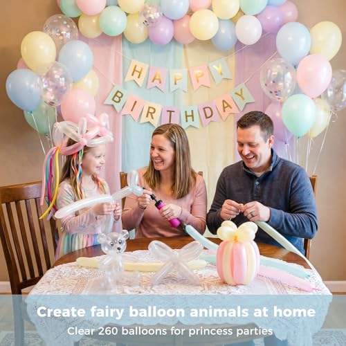 LovesTown 100PCS Clear 260 Twisting Balloons for Animal Crafts