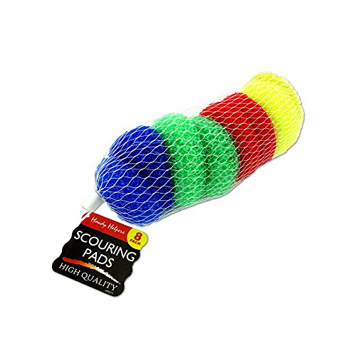 Kole Imports Colored Scouring Pads Set - 8 Durable Pads