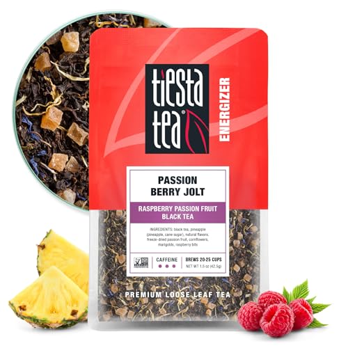 Tiesta Tea Passion Berry Black Tea – Loose Leaf Raspberry & Passion Fruit Blend, 1.5oz