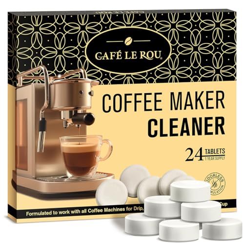 Café Le Rou Coffee Maker Cleaner Tablets - Universal 24 Count