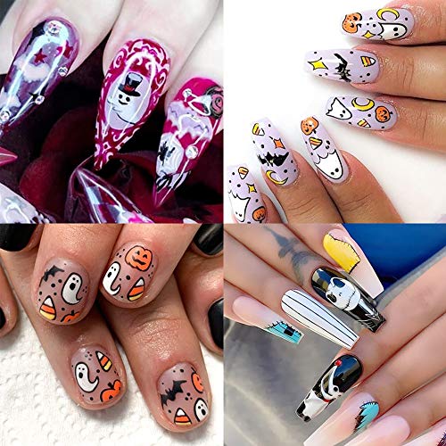 Halloween Nail Art Foil Transfer Set 10-Piece Pumpkin Ghost Decals
