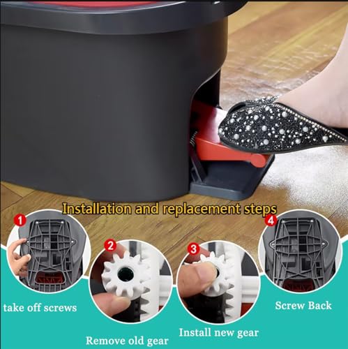 Stainless Steel Spin Mop Bucket Gear Replacement Kit for O-Cedar & Compatible Brands