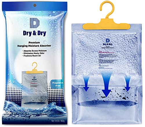 Dry & Dry 2 Packs Moisture Absorbers - 7 Oz Small Dehumidifiers for Home