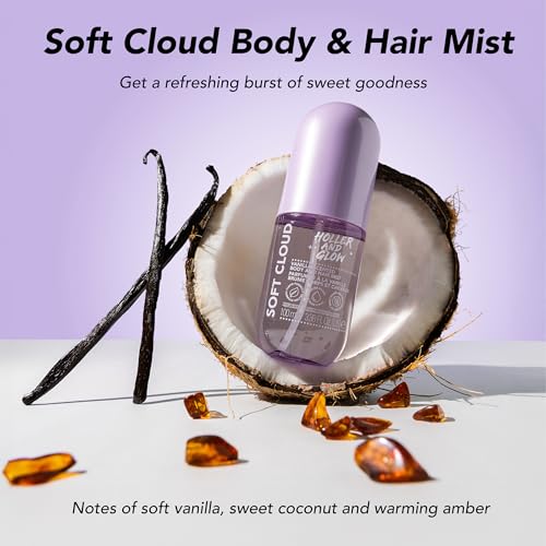 Holler Soft Cloud Vanilla Scented Body and Hair Mist 3.38 Fl Oz