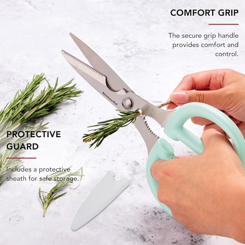KitchenAid Classic 2-Piece Spearmint Kitchen Shear Set with Blade Sheath