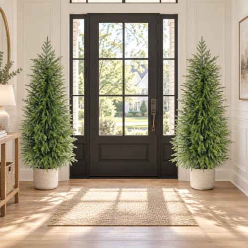 2Pack 5FT Artificial Norfolk Pine Tree - Indoor & Outdoor Decor