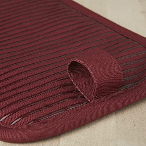 KitchenAid Beacon Two-Tone Pot Holder Set, Passion Red/Bordeaux, 2 Pieces