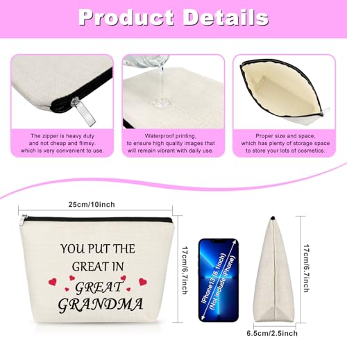 Great Grandma Makeup Bag - Gift for Great Grandmother and Nana