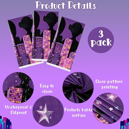 Korean Pop Music Table Cloths - 3 Pack for Parties & Events
