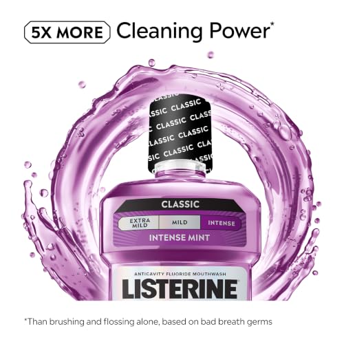 Listerine Total Care Anticavity Mouthwash, Intense Mint, 250 mL