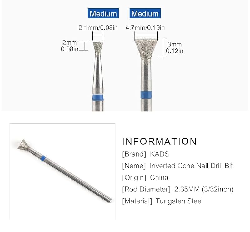 Rolabling Inverted Cone Tungsten Steel Nail Drill Bit 4.7x3mm