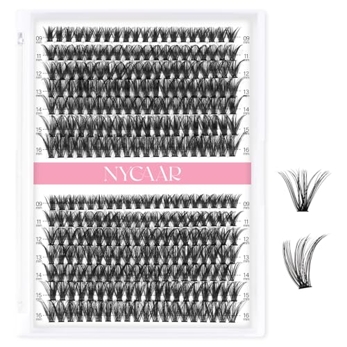 NYCAAR DIY Lash Clusters 280pcs Individual Eyelash Extensions Mix 9-16mm