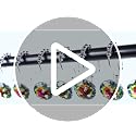 Adwaita Decorative Shower Curtain Hooks with Crystal Rhinestones - Set of 12