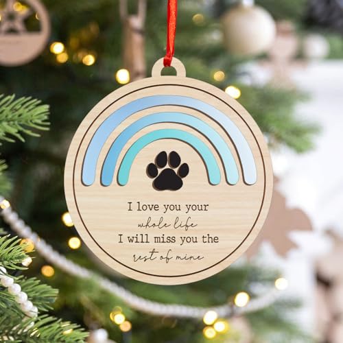 Paw Print Ornament for Dogs & Cats - Personalized Pet Memorial Gift