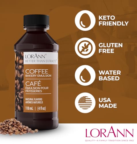 LorAnn Oils Coffee Baking Emulsion, 4 Fl Oz - Gluten-Free Flavoring