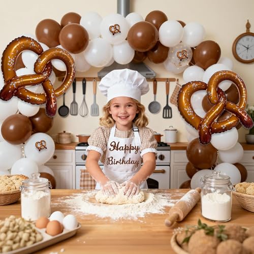 Jumbo Pretzel Bites Foil Balloons - Set of 2 for Oktoberfest & Parties