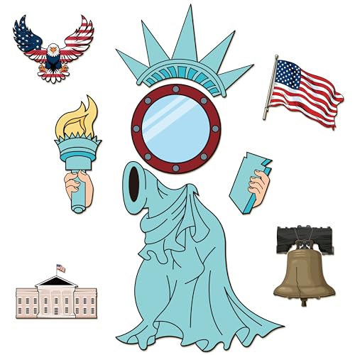 Independence Day Cruise Magnets - 9Pcs Patriotic Decor