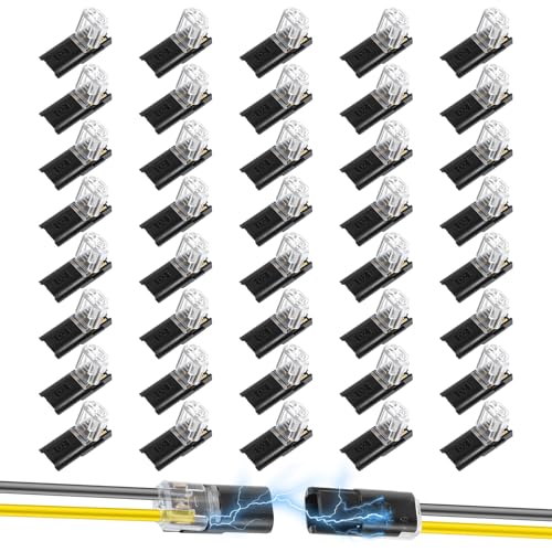40 Pcs Double Wire Plug-in Connectors for LED Light Strips