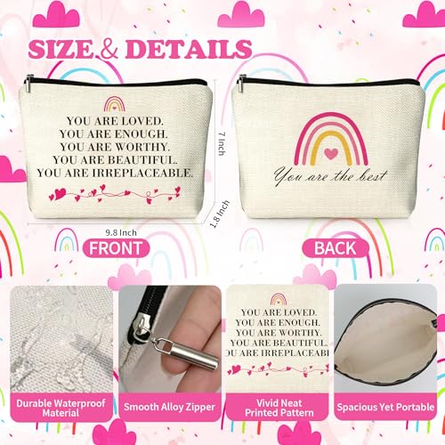NIUBEHOHO Inspirational Canvas Makeup Bag Motivational Quote Toiletry Pouch