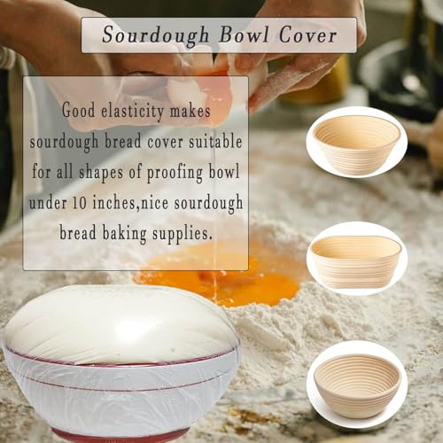 Staywild 100pcs Elastic Sourdough Bread Proofing Bowl Covers - Reusable Food & Dough Covers