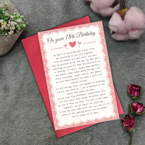 18th Birthday Card for Daughter - Heartfelt Gift from Parents