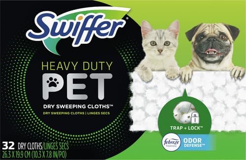 Skiennix Sweep + Mop Refill Pads - Heavy Duty Multi-Surface Cleaning Cloths, 32 Count (Pack of 2)