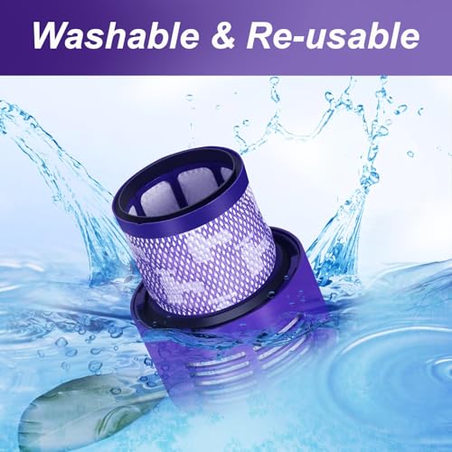 Dyson V10 Vacuum Filter Replacement Set - 2 Filters & 1 Brush