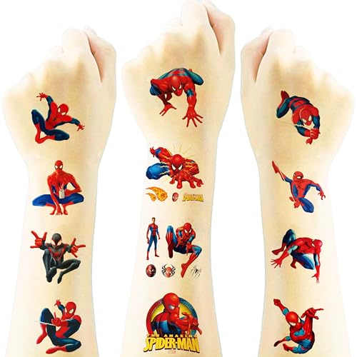 Spider-Man Temporary Tattoos 20pcs Kids Party Favors Stickers
