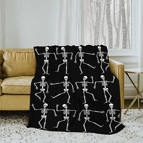 JOOCAR Halloween Flannel Throw Blanket - Lightweight Cozy 40x50 Inch