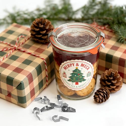 20 Stainless Steel Clips for Weck Jars - Airtight Clamps for Food Preservation