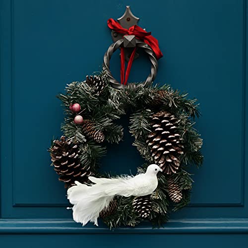 Christmas Bird Decorations Set – White Birds for Holiday Tree, Wreath & Wreaths, 2 pcs