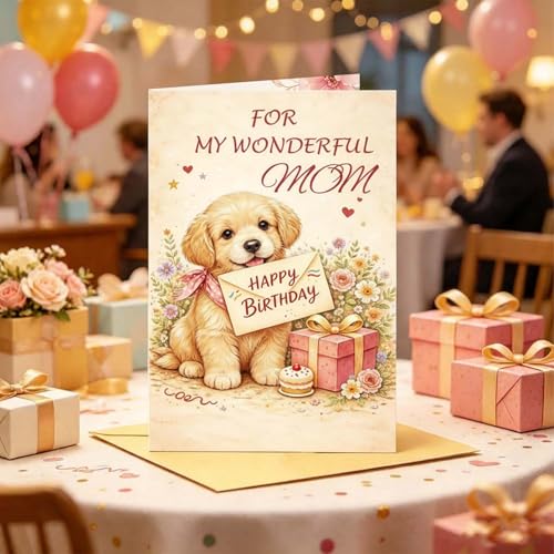 Mom Birthday Card from Daughter/Son - Sentimental Keepsake Gift