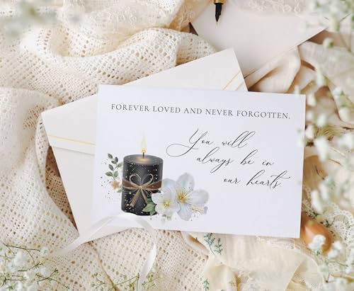 Elegant Sympathy Card with Wax Seal - STARDUST Series, 6.7x4.5 in