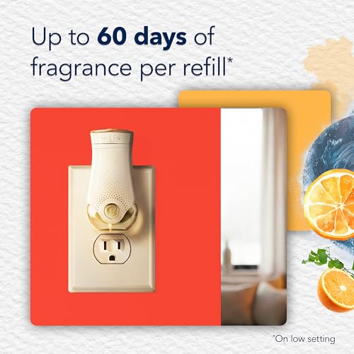 Glade PlugIn Refills Coastal Sunshine Citrus Scented Oil with Starter Kit, 0.67 Fl Oz