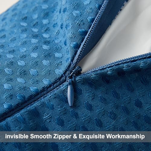 DFXSZ Dark Blue Outdoor Pillow Covers 18x18 Inch Set of 2