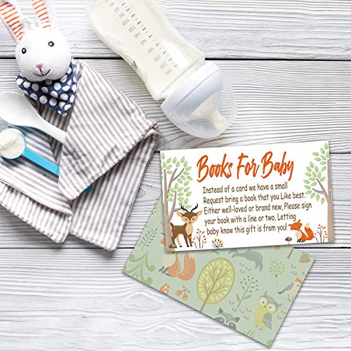 Woodland Creature Baby Shower Request Cards - 50 Pack Inserts