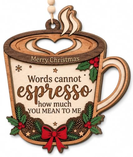 Friendship Christmas Ornament for Women - Best Friend Gift with Coffee Mug Design